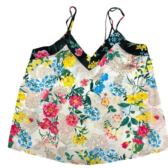 Betsey Johnson Intimates Floral Tank - Size L - Picture 1 of 6